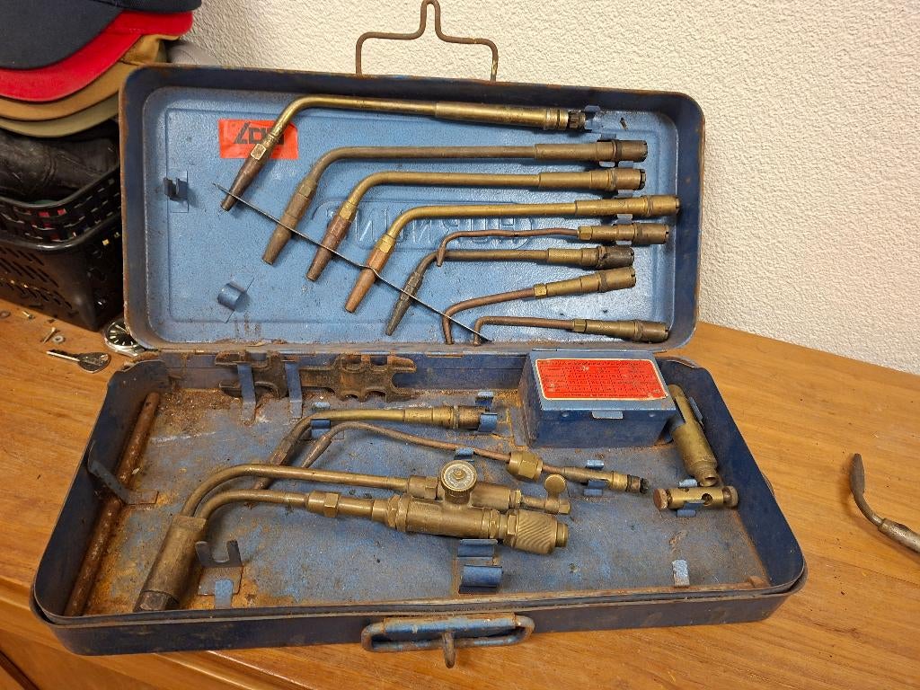 uitgebreide set messing snijbranders vele soorten en maten, Ophalen of Verzenden, Gebruikt, Minder dan 150 ampère, Elektroden