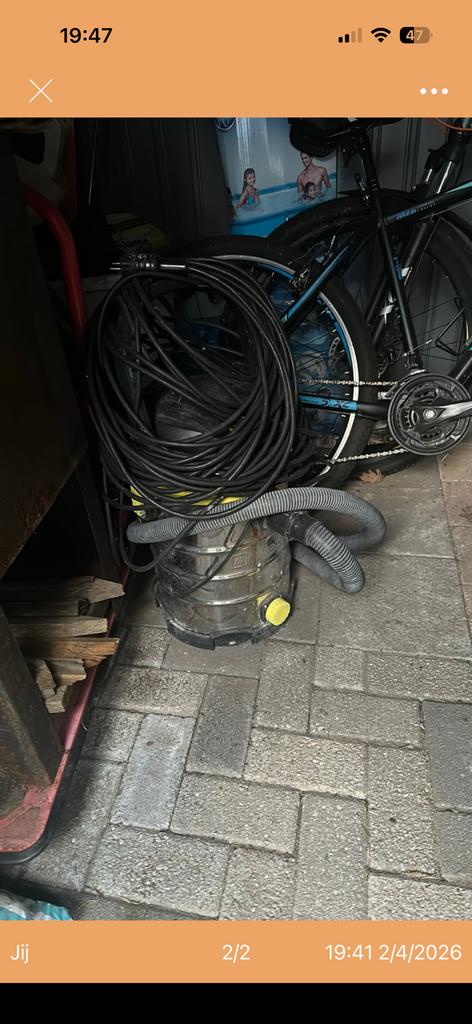 Bouwstofzuiger, Ophalen, Gebruikt