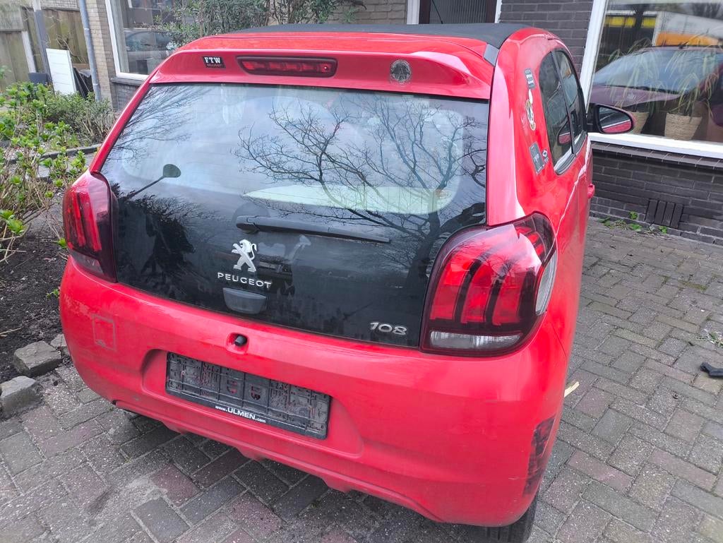 Achteruit + verlichting + Bumper rood peugeot 2016, Ophalen of Verzenden