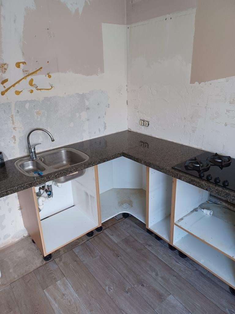 Massief marmer keukenblad hoek, Ophalen, Minder dan 100 cm