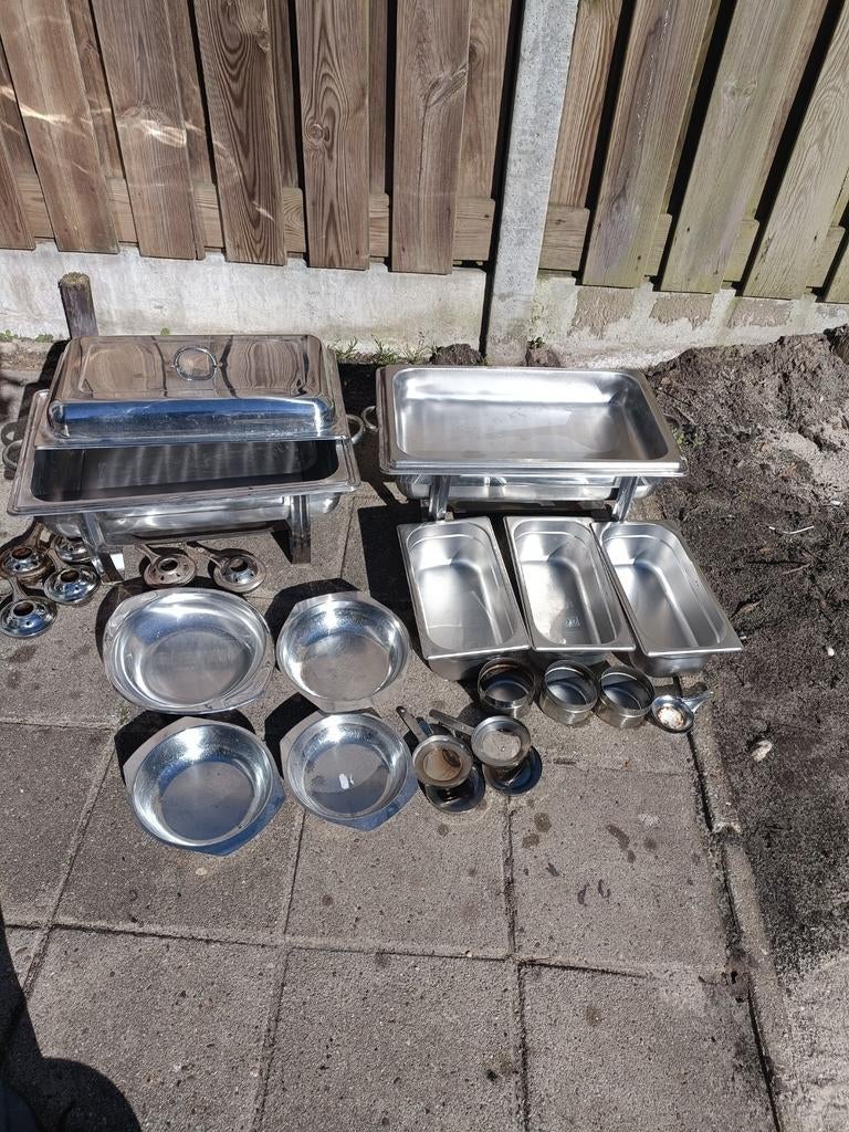Chafing dishes en serveerschalen RVS, Zilver, Ophalen of Verzenden, Metaal, Overige merken