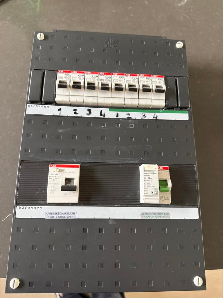 Hafonorm ABB busboard Groepenkast, Doe-het-zelf en Verbouw, Ophalen, Gebruikt, Overige typen
