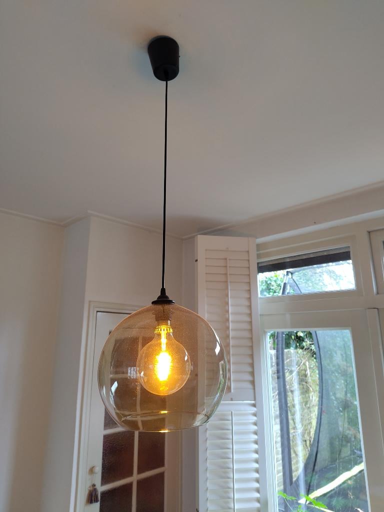 Ikea lamp Jakobsbyn/Jällby, Ophalen, Zo goed als nieuw, Glas, Minder dan 50 cm