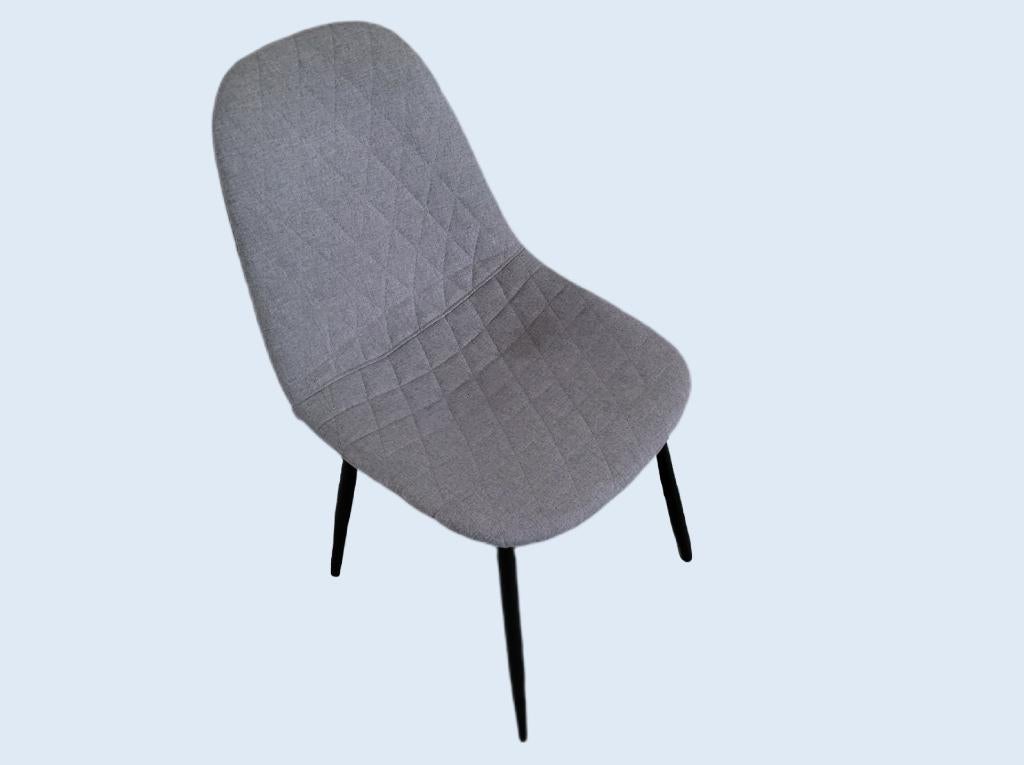 Grijze eetkamerstoel ~ RO6301, Huis en Inrichting, Stoelen, Gebruikt, Eén, Metaal, Stof, Grijs, Ophalen