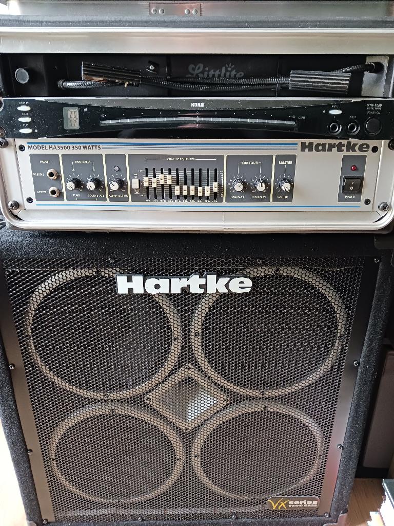 Bass versterker + top + 19 inch rack, Ophalen, Gebruikt, Basgitaar, 100 watt of meer