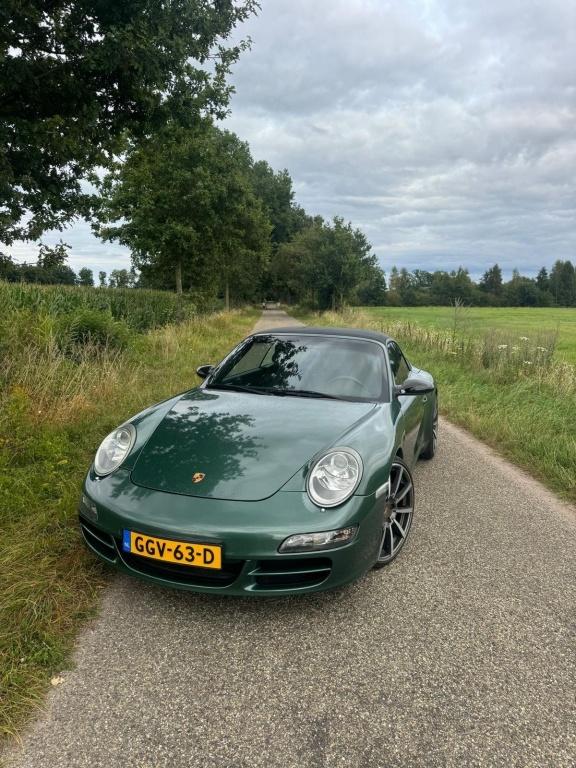 Porsche 911 Cabrio 3.8 Carrera S (bj 2005, automaat), Automaat, Gebruikt, Zwart, Cabriolet