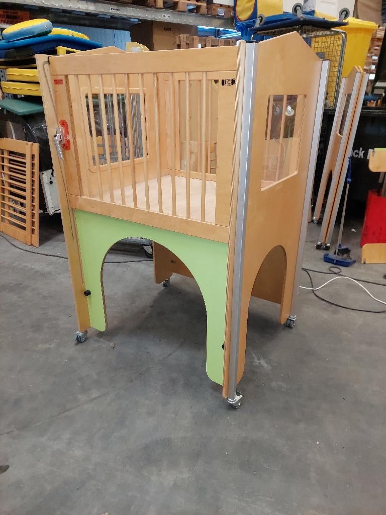 2x Kids-F enkele hoge box / kinderopvangbox (groen), Kinderen en Baby's, Ophalen of Verzenden, Zo goed als nieuw, Rechthoekig