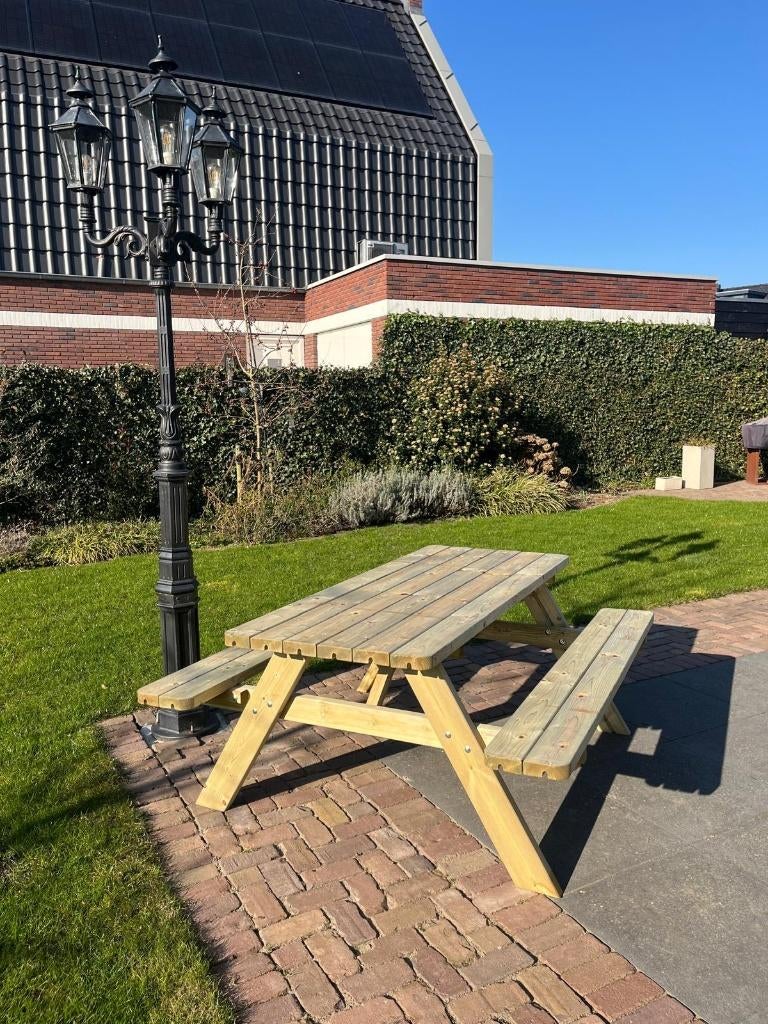 Picknicktafels - Gloednieuw - Geïmpregneerd, Nieuw, Ophalen of Verzenden, Inklapbaar, Rechthoekig