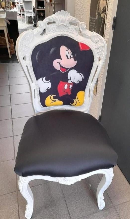 Barok stoel mickey mouse opnieuw gestoffeerd, Ophalen of Verzenden, Zo goed als nieuw, Eén