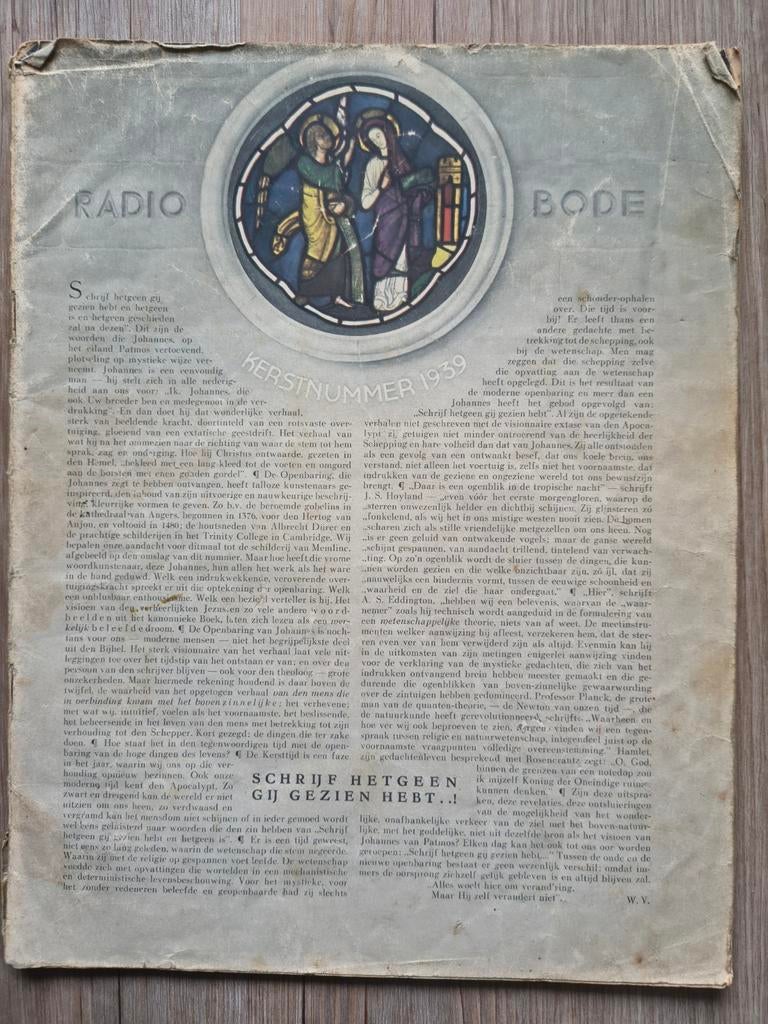 Oude Radio Bode van de Avro - Kerstnummer, Ophalen of Verzenden, Gelezen, Muziek, Film of Tv