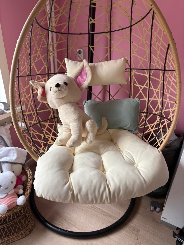 Hang ei stoel, Ophalen of Verzenden, Gebruikt, Wit