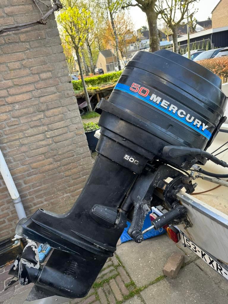Mercury 50 pk buitenboordmotor opknapper, Watersport en Boten, Buiten- en Binnenboordmotoren, Ophalen, Gebruikt, Elektrische start