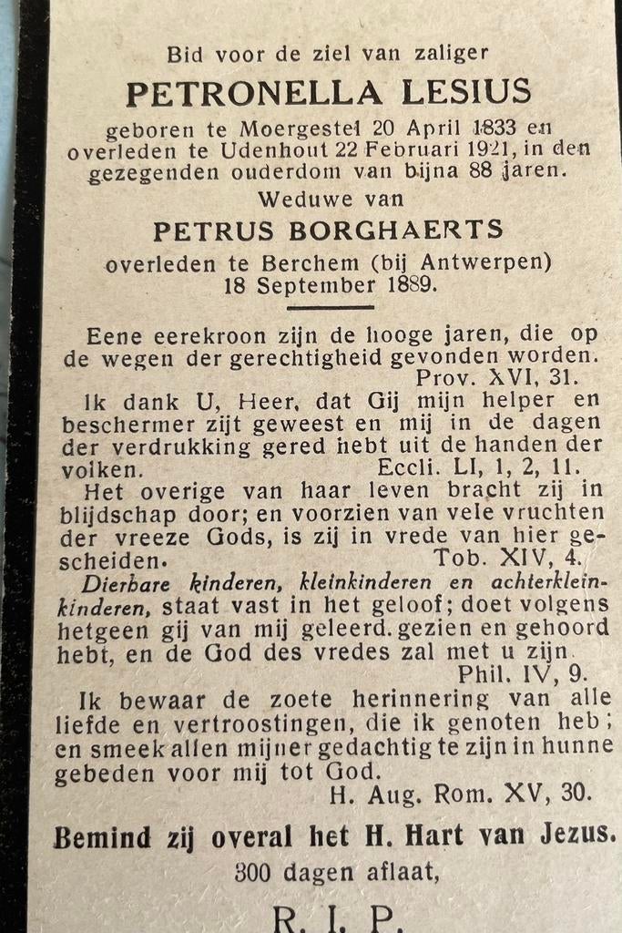 Petronella Lesus Moergestel 1833, Ophalen of Verzenden