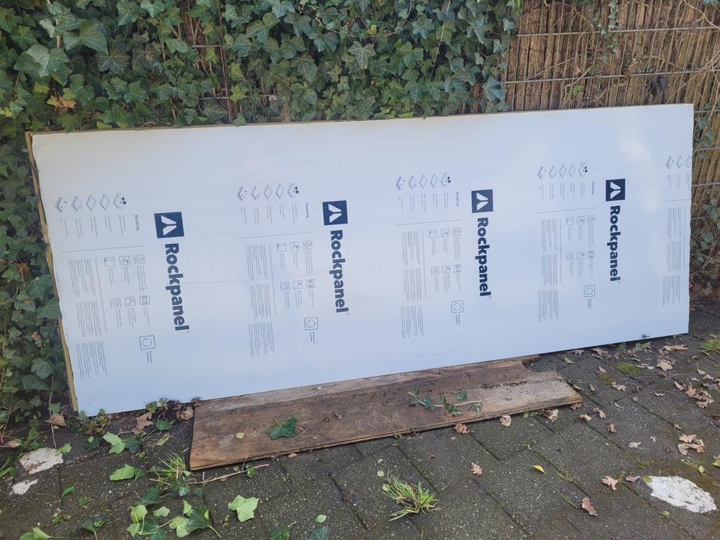 Rockpanel gevelplaten  - Wit, zo goed als nieuw, Ophalen of Verzenden, Zo goed als nieuw, HPL, 20 tot 50 mm