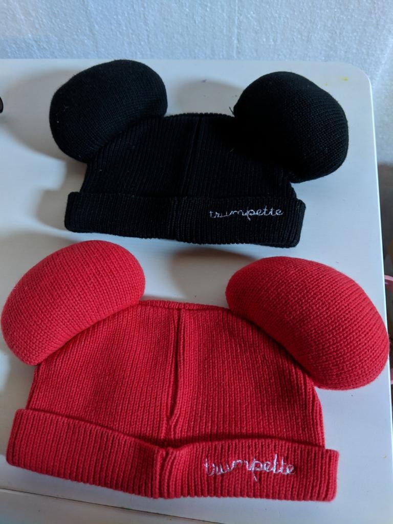 Baby mutsen Mickey mouse merk trumpette rood en zwart, Maat 50, Trumpette, Nieuw, Ophalen of Verzenden