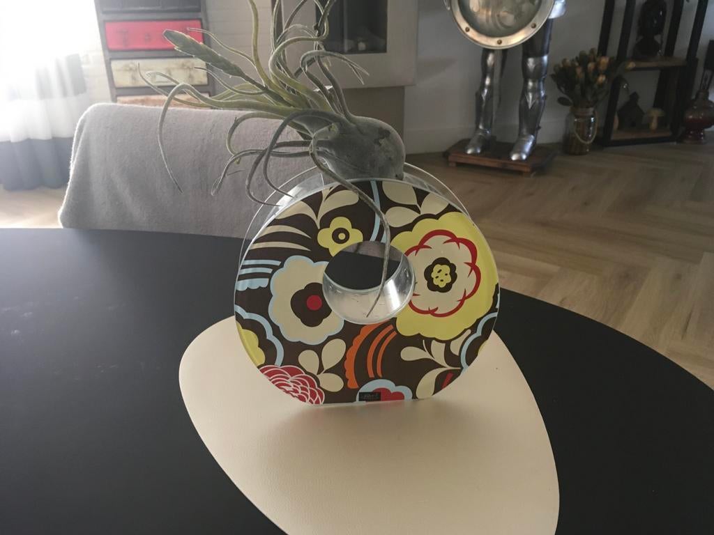 Zeldzaam Peri Glazen Retro Vaasje - Uniek Design, Ophalen of Verzenden