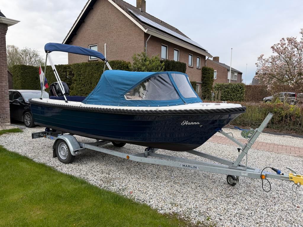 Liberty 520 Sloep  met 25pk Mercury en Marlin trailer, Watersport en Boten, Ophalen, 10 tot 30 pk, Gebruikt, 3 tot 6 meter