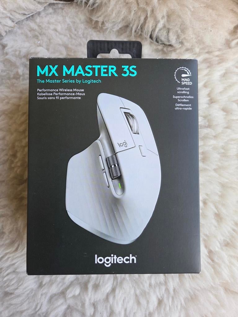 Logitech MX Master 3S wit in nieuwstaat, Computers en Software, Muizen, Rechtshandig, Muis, Ergonomisch, Logitech