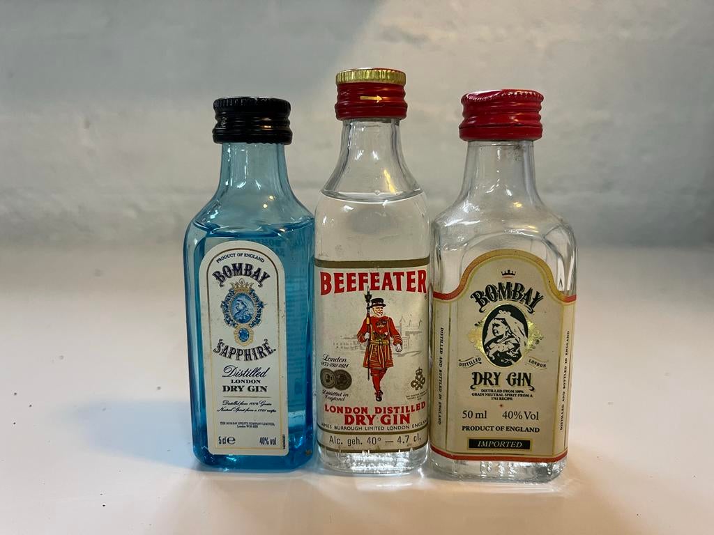 Miniatuur Gin Flesjes: Bombay Sapphire & Beefeater, Ophalen of Verzenden, Nieuw