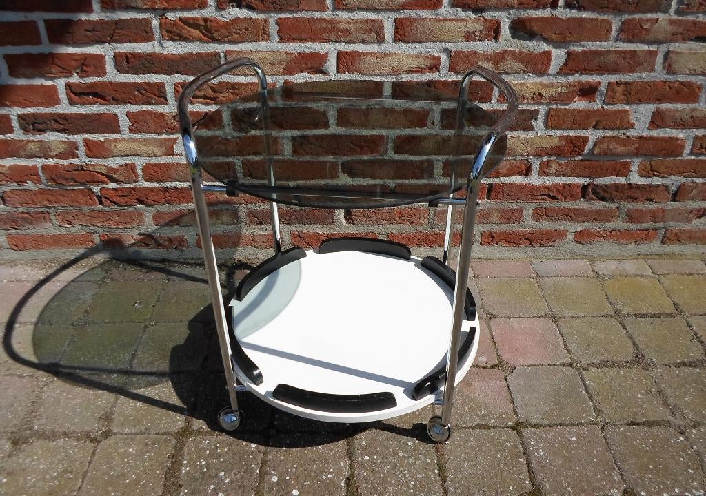 Vintage Design Serveer Trolley Rond, Ophalen of Verzenden, Huis en Inrichting