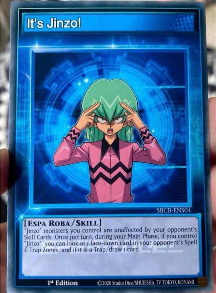 Yu-Gi-Oh! It’s Jinzo! SBCB 1st Ed Duel Promo !, Hobby en Vrije tijd, Verzamelkaartspellen | Yu-gi-Oh!, Ophalen of Verzenden, Zo goed als nieuw