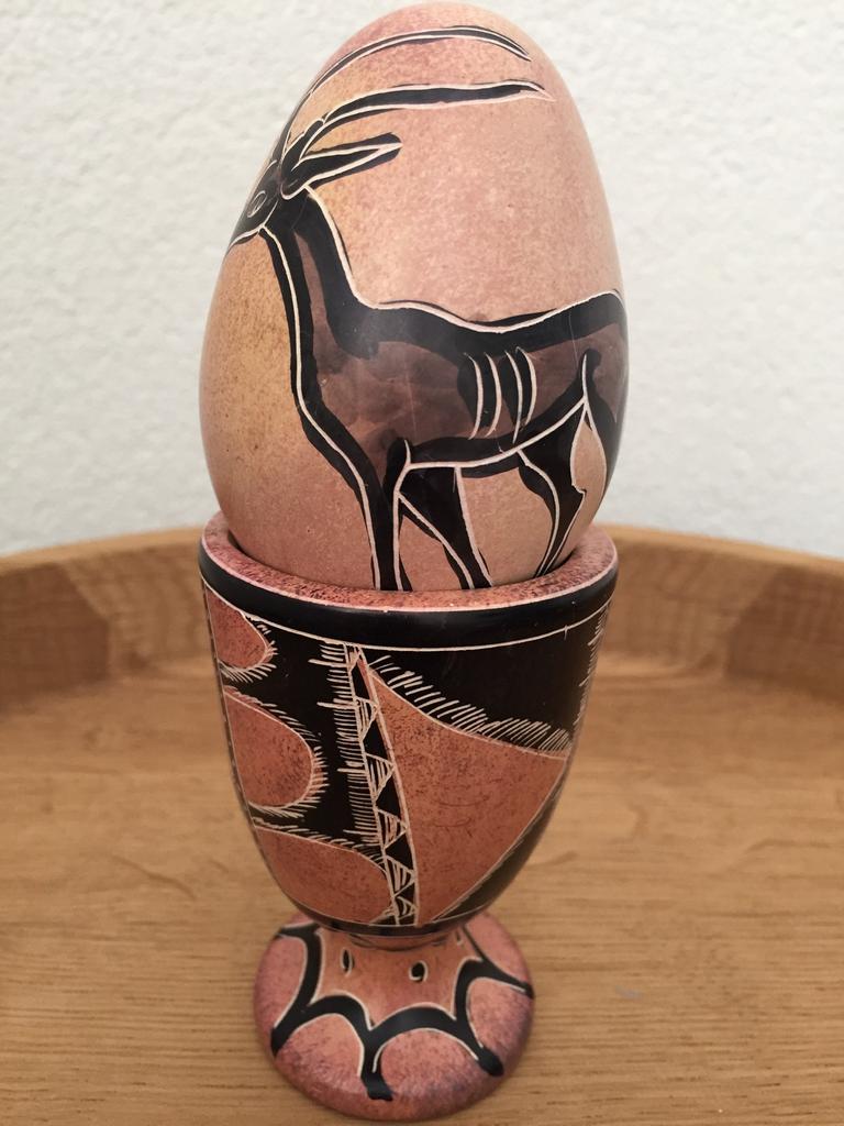 Sierei met dop / Afrikaanse Kunst / Verzameling / Decoratie, Ophalen of Verzenden