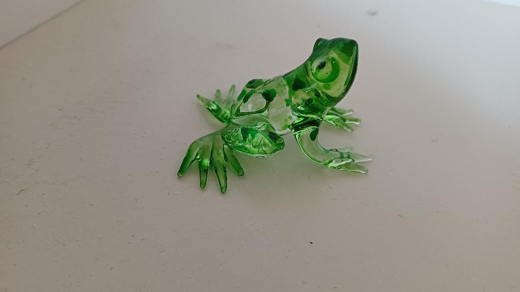 Diverse glazen dieren Murano stijl oa giraffe, vis, kikkers, Ophalen