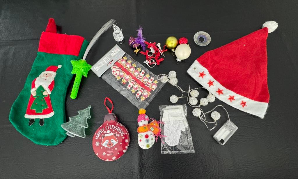 Kerst hanger sok muts knijpers sneeuwpop kerstballen, Diversen, Kerst, Ophalen of Verzenden, Nieuw