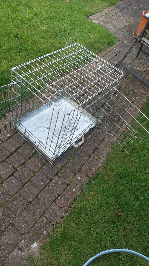 Te koop stalen opvouwbare hondenbench, Ophalen, Zo goed als nieuw