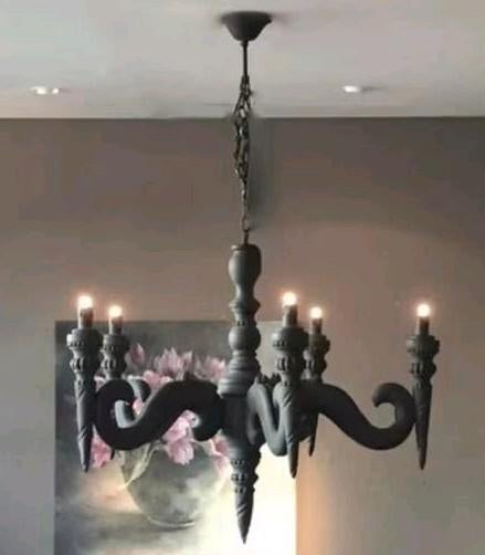 Hoffz eenhoorn kroonluchter, Ophalen of Verzenden, Gebruikt, Hout, Rustiek