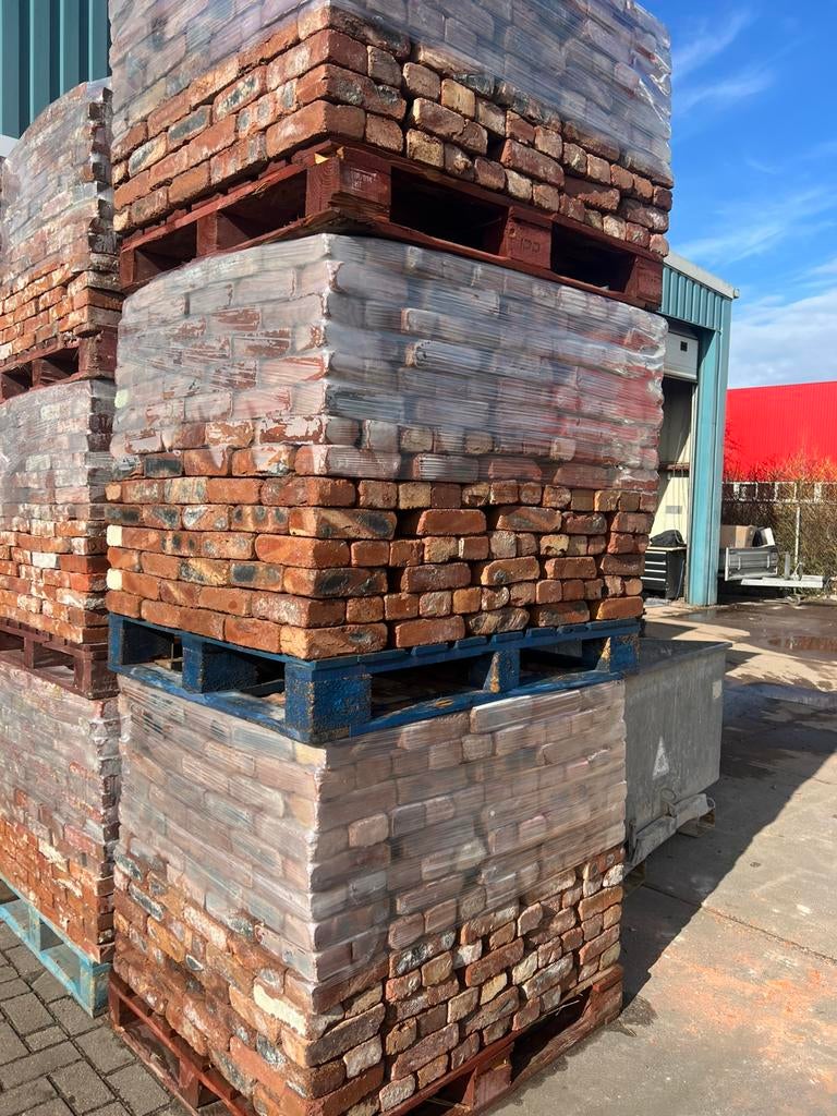 Antieke rode vormbak stenen unieke nuance 21.5 x 5.5 500M2!, Doe-het-zelf en Verbouw, Metselstenen, Ophalen of Verzenden, Gebruikt