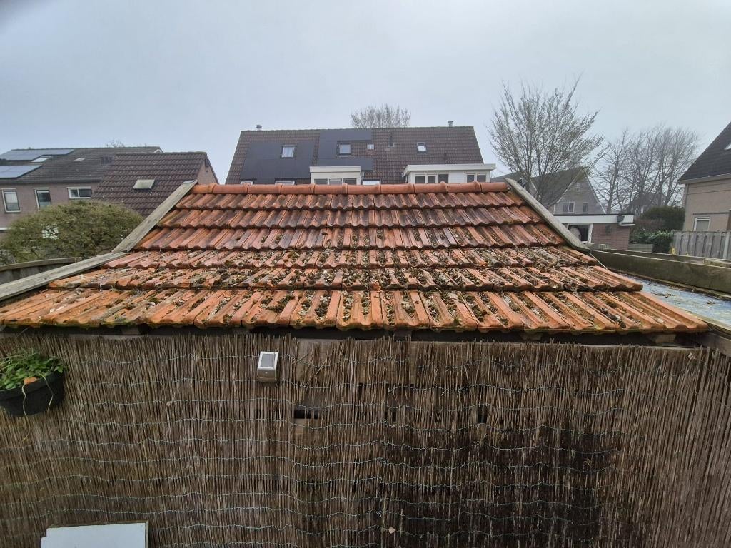 Dakpannen gratis af halen ~220 stuks, Ophalen, Gebruikt, Steen of Klei, 15 m² of meer