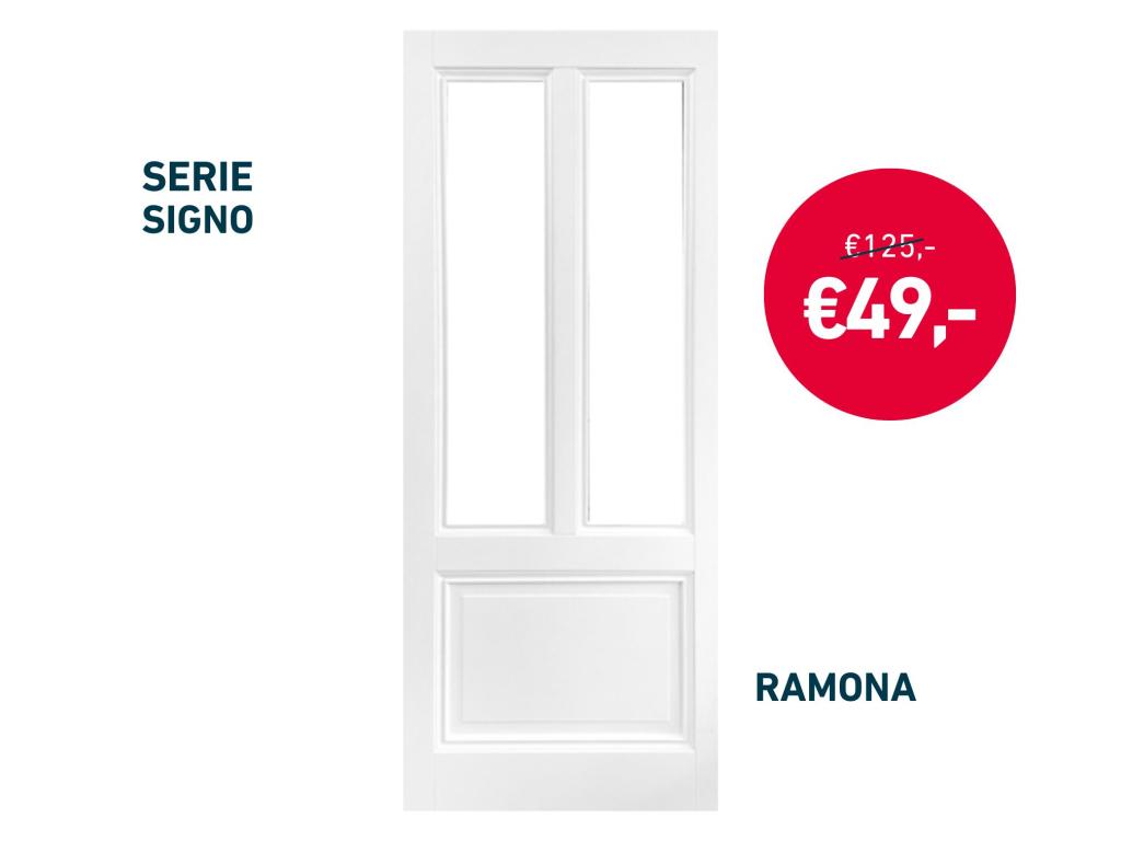 Binnendeur Signo - Div types - Paneeldeuren - OUTLET PRIJZEN, Niet ingevuld, 80 tot 100 cm, Binnendeur, Niet ingevuld