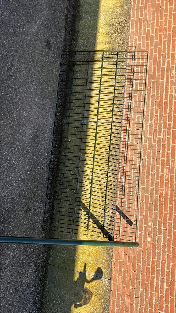 12,5m totaal Te koop dubbelstaafmat hekwerk 1,20 hoog, Tuin en Terras, Ophalen of Verzenden, Zo goed als nieuw, Knikarmscherm