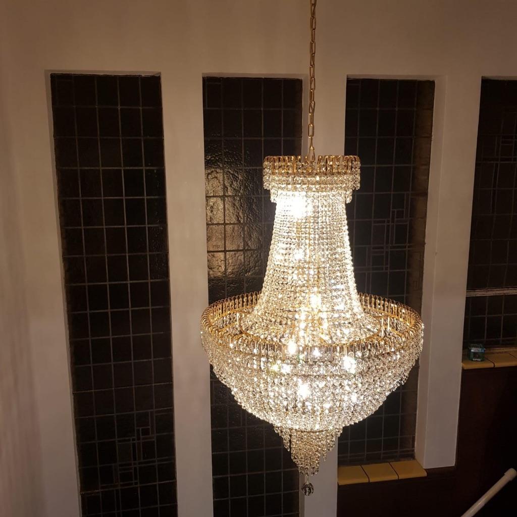 MEGA Kristal Zak kroonluchter 120 cm NIEUW in GOUD of ZILVER, Verzenden, Nieuw, Overige materialen, Modern - Klassiek