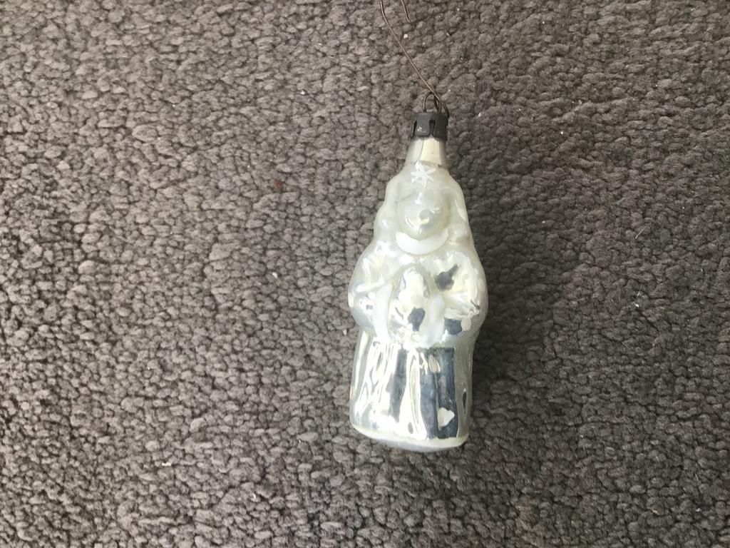 Oude kerstbal engeltje gezicht wat versleten, Diversen, Ophalen of Verzenden, Gebruikt