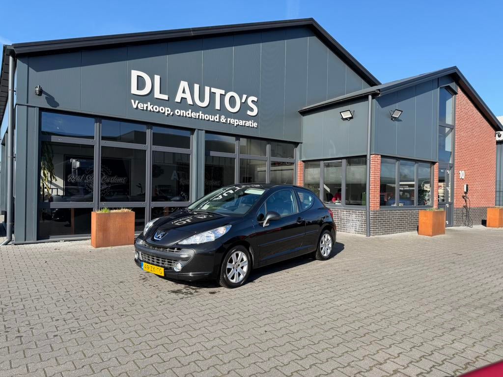 Peugeot 207 1.6 16V 3DRS 2008 Zwart, Auto's, Peugeot, Voorwielaandrijving, Stof, Zwart, Zwart