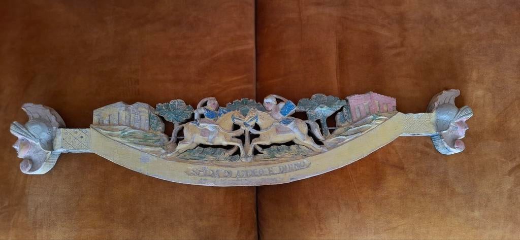 Houten achterkant Siciliaanse wagen, circa 1925, Ophalen of Verzenden