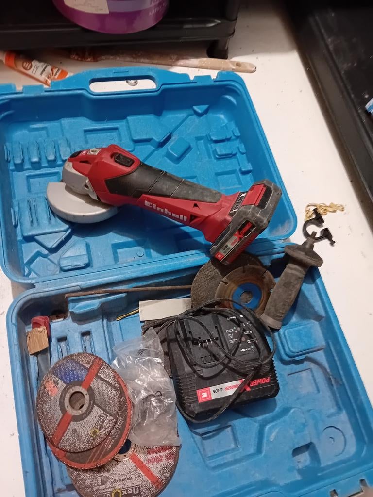 Slijpschijf op accu, Ophalen, Minder dan 700 watt, Haakse handslijpmachine