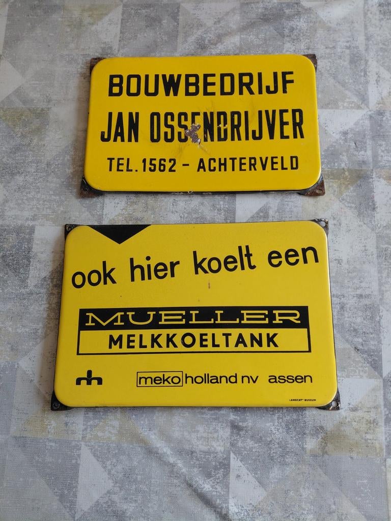 Emaille borden / reclame borden / vintage reclame borden, Ophalen