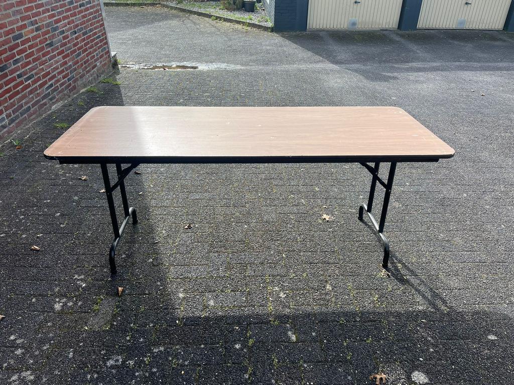 Feesttafel, inklapbaar, Huis en Inrichting, Tafels | Eettafels, Ophalen, Overige materialen, Gebruikt, 50 tot 100 cm