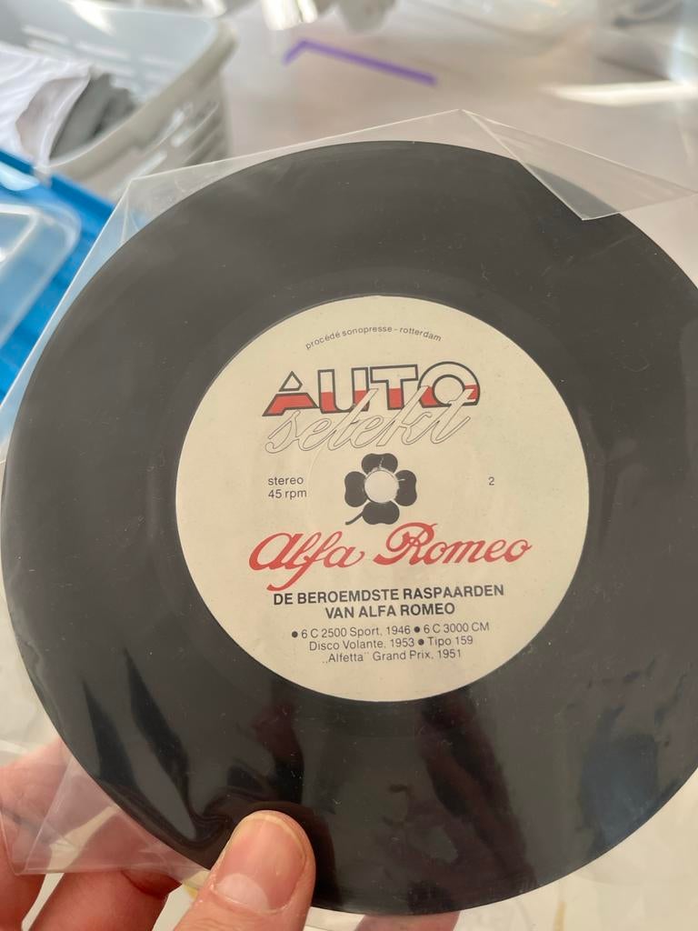 Alfa Romeo Auto Selecta vinyl 45 toeren, Ophalen of Verzenden, Nieuw in verpakking, Overige formaten