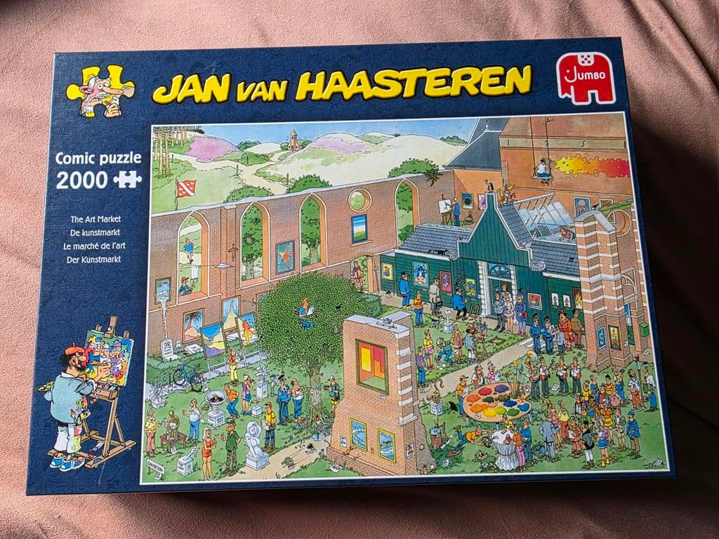 Jan van Haasteren De Kunstmarkt 2000 stukjes, Ophalen, Meer dan 1500 stukjes, Gebruikt, Legpuzzel