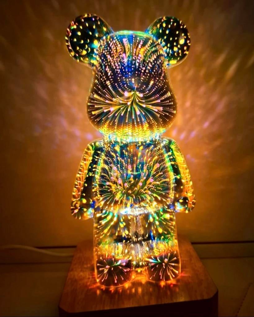 Unieke Bearbrick 3D Hologram LED Lamp - Sfeervolle Verlichti, Ophalen of Verzenden, Nieuw