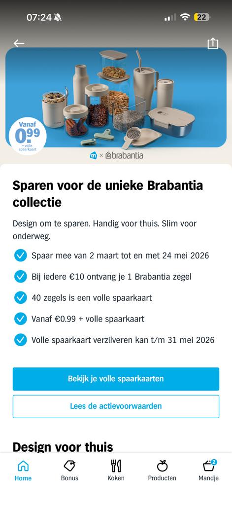 Ik spaar voor mojn dochter brabantia zegels wie helpt mij?, Verzamelen, Supermarktacties, Albert Heijn, Ophalen of Verzenden
