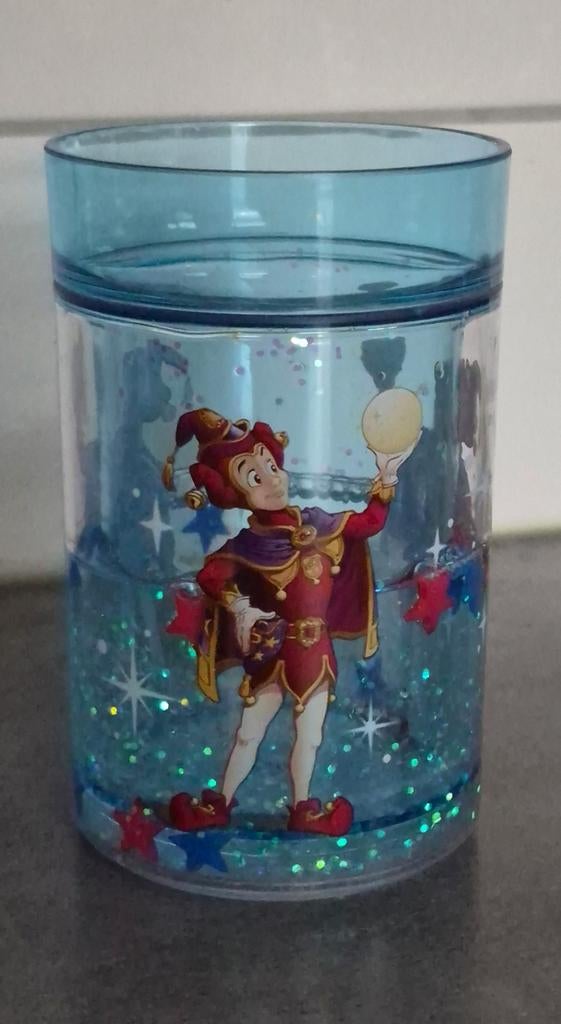 Efteling beker met glitter - Pardoes, Verzamelen, Efteling, Ophalen of Verzenden, Zo goed als nieuw, Gebruiksvoorwerp