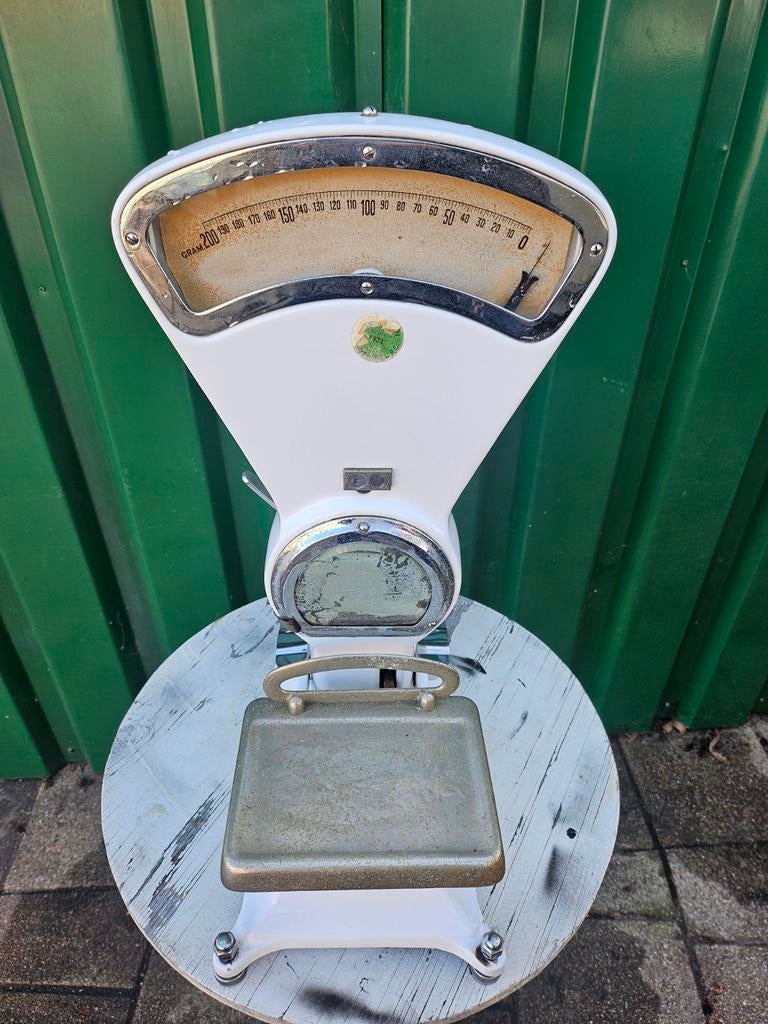 Vintage Weegschaal, Witgoed en Apparatuur, Weegschalen, Ophalen, 500 gram of grover, Personenweegschaal, Minder dan 10 kg