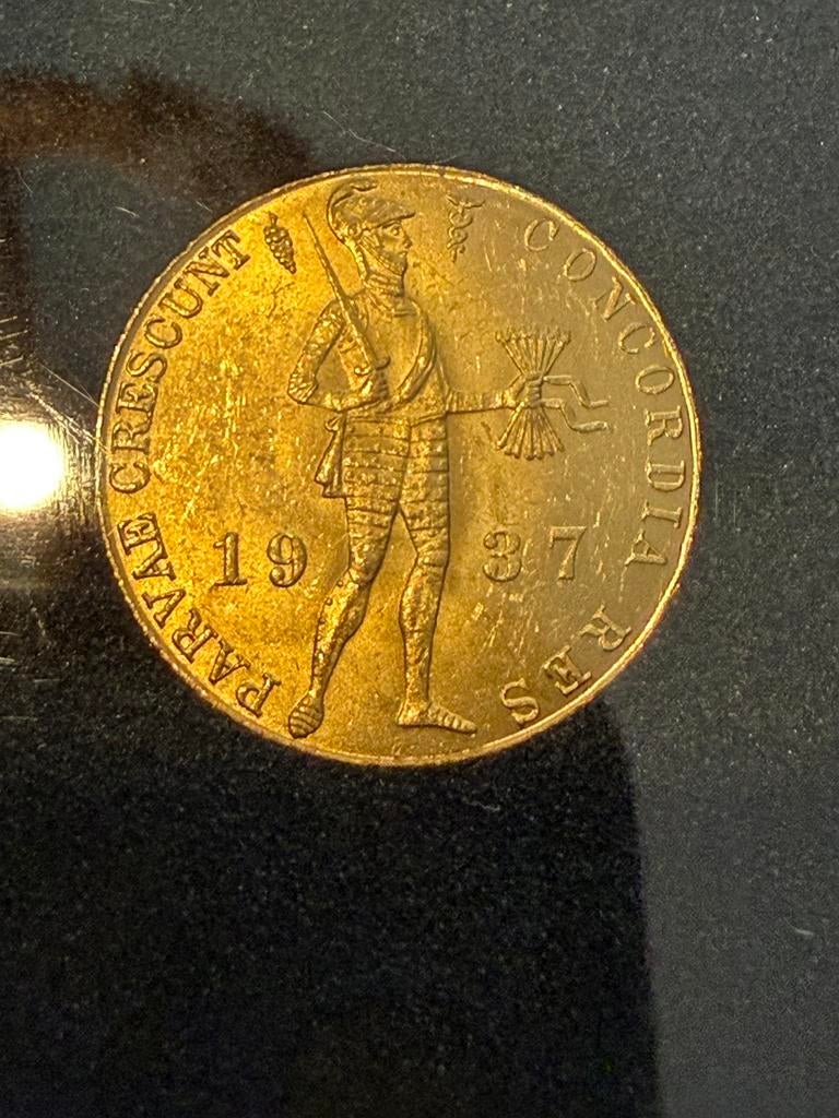 Gouden dukaat 1937, Ophalen of Verzenden, Koningin Wilhelmina, Overige waardes, Goud