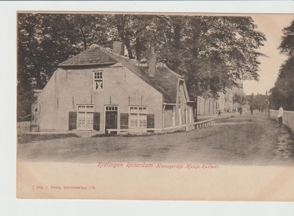 Rotterdam Kralingen Koningerdijk Huisje Rustwat, Ophalen of Verzenden, Voor 1920, Ongelopen, Zuid-Holland