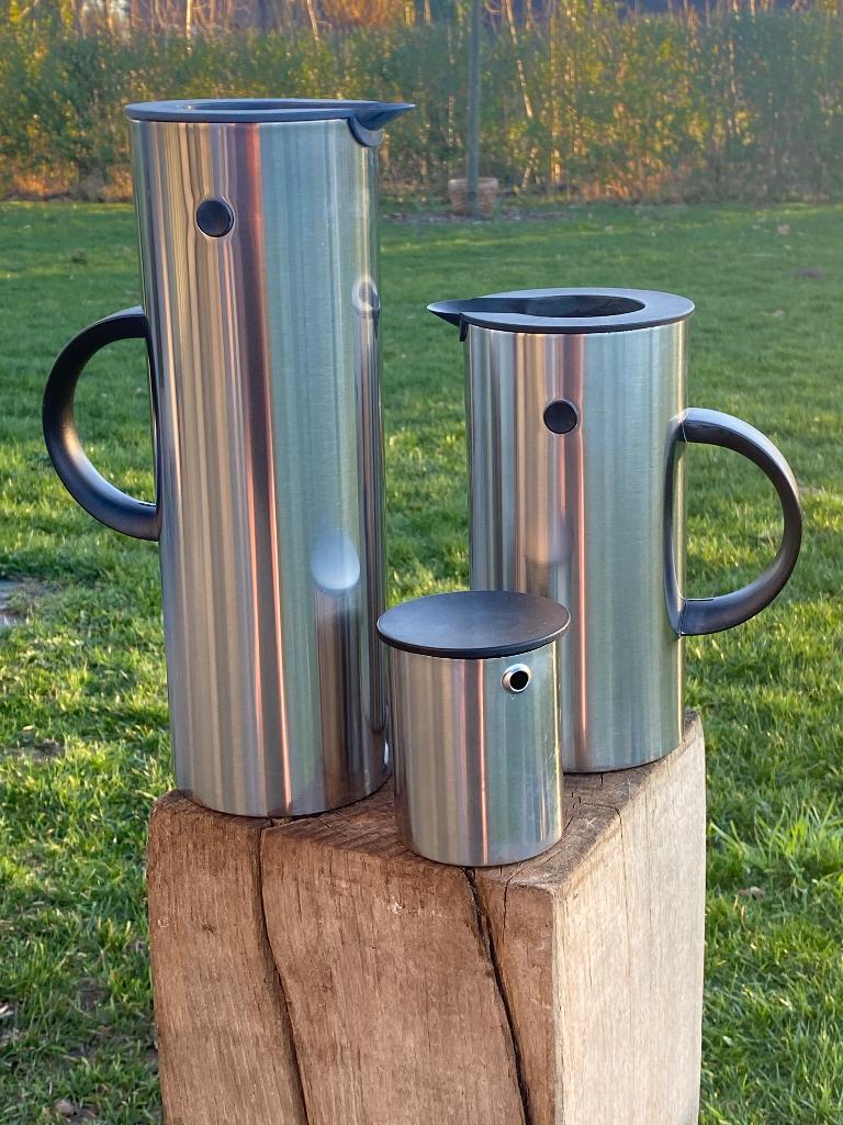 Stelton kan RVS set koffiekan thermos theekan melkkan, Ophalen, Overige materialen, Gebruikt, Overige typen